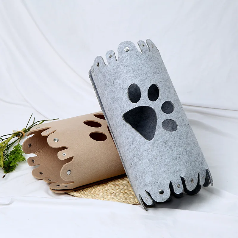 Оригинальная фетровая ткань в новом стиле Съемный и моющийся туннель для собак