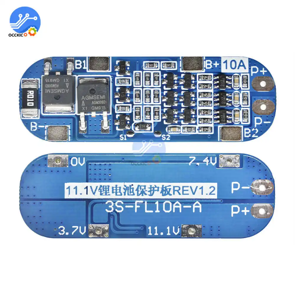 Защитная плата BMS 3S 10A 12 6 В 18650 Li Ion для зарядки литий ионных аккумуляторов блок