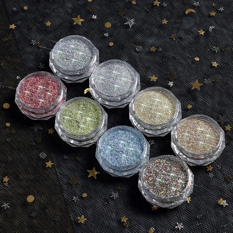 

1 Box Sparkly Nail Glitter Powder Sliver Gold Nail Dust Pigment Chrome Decoration Shining Sequins DIY Nail Art Accessories