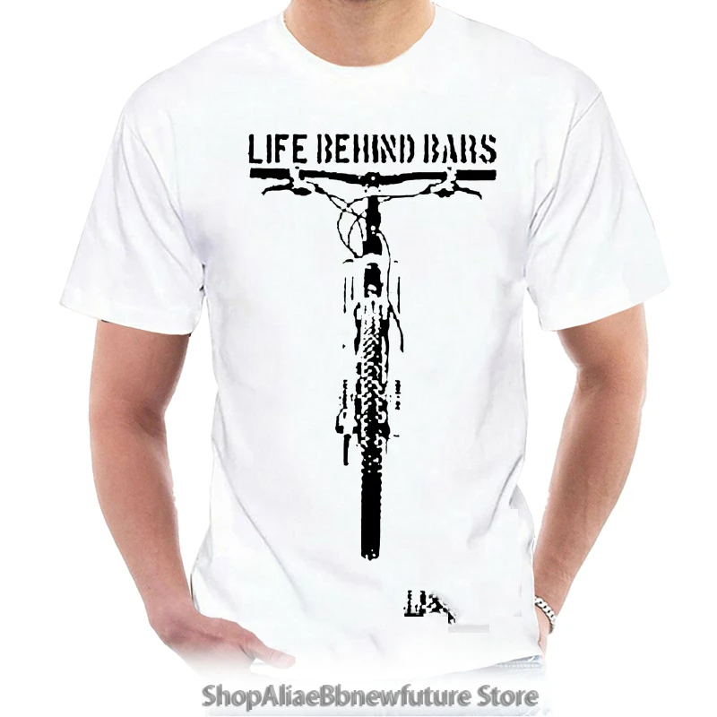 

T Shirt Funny O Neck Funny Clothing Casual Short Sleeve Tshirts Men's Life Behind Bars MTB Mountain Biking 6243Y