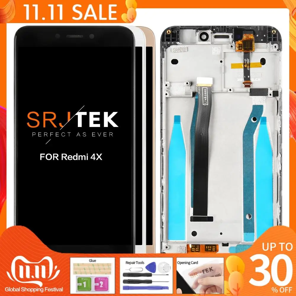 Глобальная Версия 5 0 &quotIPS ЖК экран для XIAOMI Redmi 4X дисплей сенсорный дигитайзер с