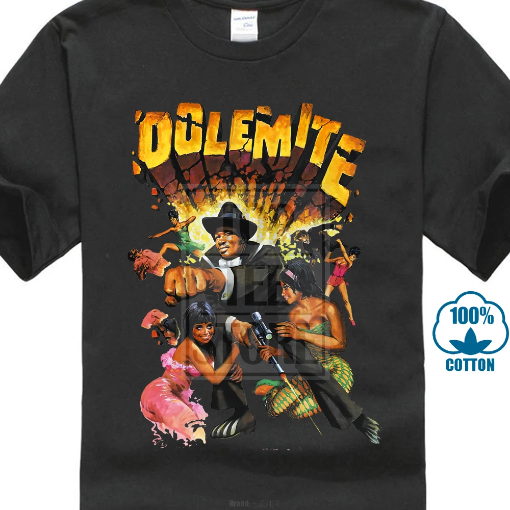 

Dolemite V1 Poster 1975 Rudy Ray Moore T Shirt White Natural All Sizes S 4Xl