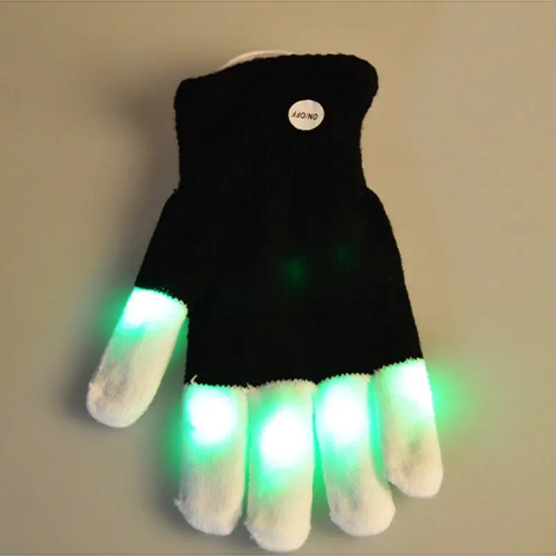 1pcs Winter Novelty Party Glow Supplies Glowing Gloves LED Rave Flashing Glove 7 Mode Halloween Dropship | Дом и сад