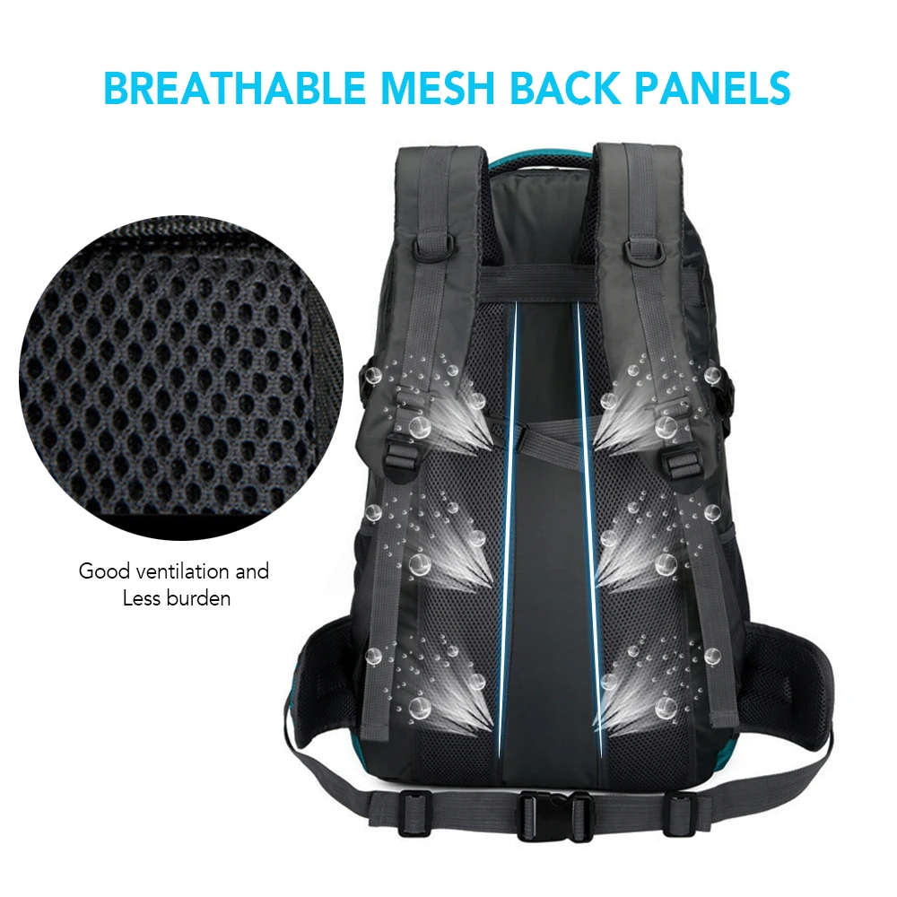 60L открытый рюкзак для кемпинга водонепроницаемый походный большой объем пешего