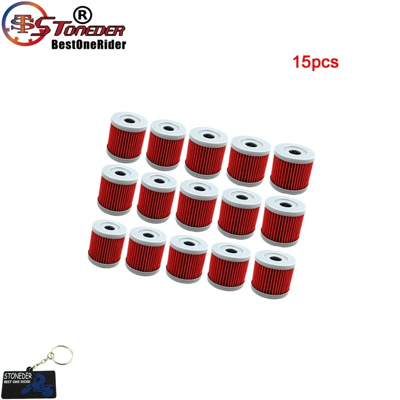 15pcs STONEDER масляный фильтр для SUZUKI AN400 150 125 UX150 UX125 UH200 UH125 AN400 GZ125 LTZ90 DR125SM DF9.9MS DF15MS UC150 GS125 - Цвет: 15pcs
