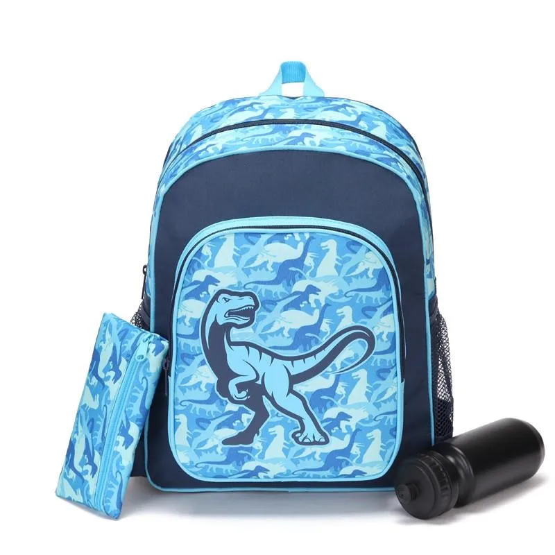 Школьная сумка, 3 шт., дорожные сумки, рюкзак, чехол для ноутбука, школьная сумка, детские школьные сумки с динозавром от 3 до 12 лет