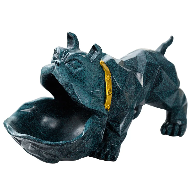 

Cute dog Figurine big mouth dog storage box home decoration ornamental resin art sculpture figurines home decor gift decorative