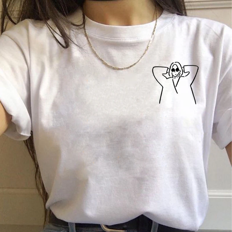 90s Графический Harajuku Ullzang футболки Женская мода корейский стиль футболка гранж мультфильм футболка Летняя уличная топ тройники Женские