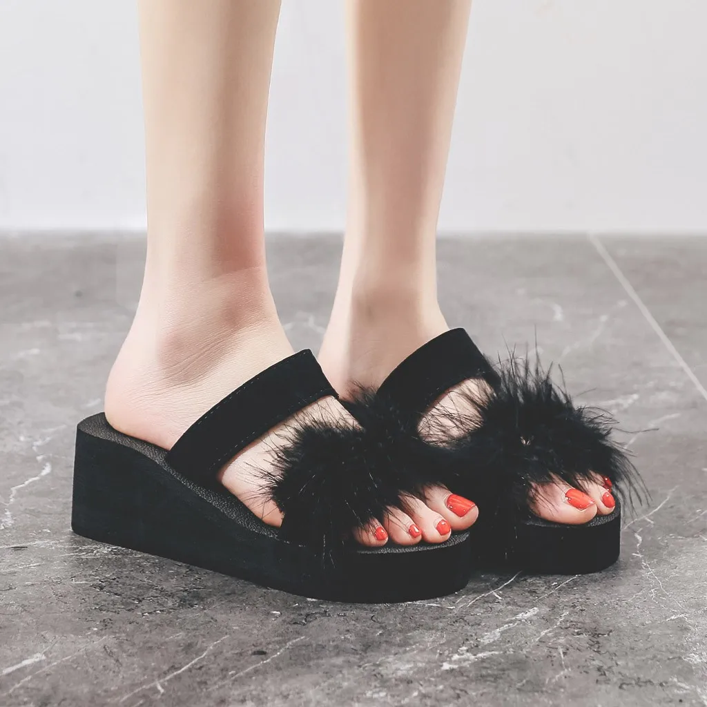 Женские пляжные шлепанцы на толстой подошве повседневные водонепроницаемые