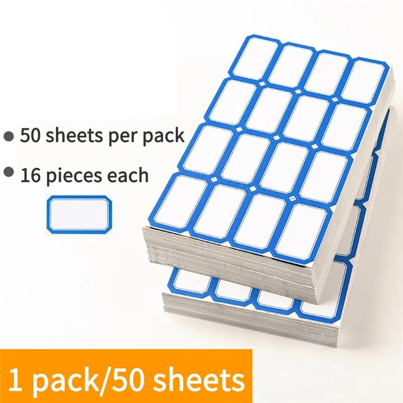 

50 Sheet School Supplies Waterproof Label Stickers Multi Use Self-Adhesive Sub-Package Label Commodity Price Trader Mark Sticker