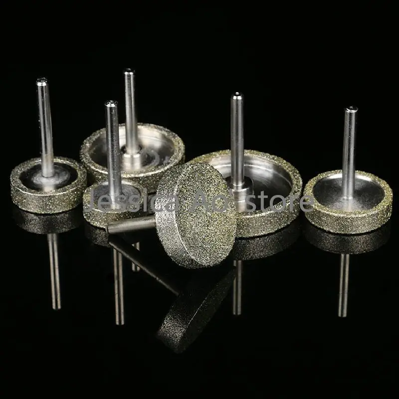 20-50mm 60/240 Grit Flat-Shaped Diamond Grinding Wheel Jade Abrasive Disc Polishing Flat Knitting Machine Jade Surface Smoothing