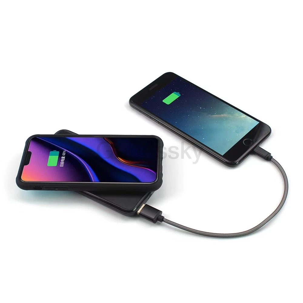 Для iPhone 11 Pro Max Беспроводная Магнитная батарея зарядное устройство чехол тонкий закаленное стекло ударопрочный внешний аккумулятор i11 зарядный чехол