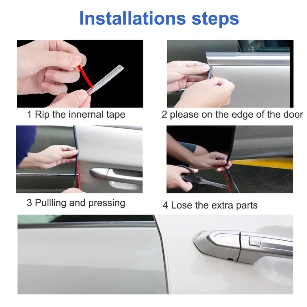 8 м/лот прозрачная магнитная защита от царапин авто Уход отделка Литье полосы