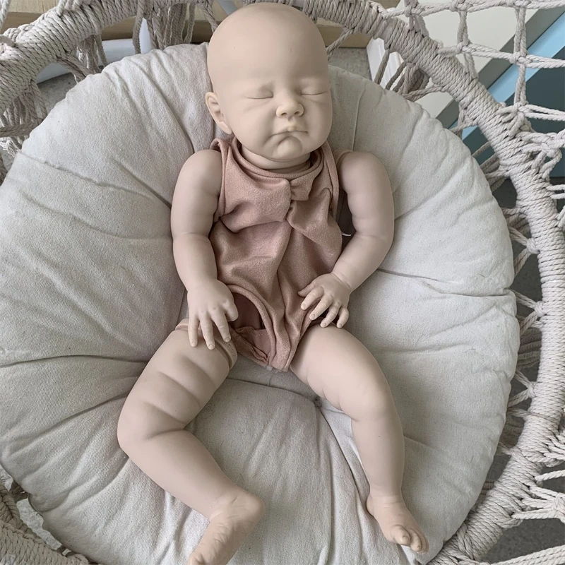 

56CM Reborns Doll Baby Toys Nurturing Doll Realistic Handmade Soft Vinyl Doll Blank Body Girls DIY Creative Gift