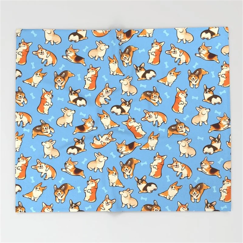 Jolly Corgis в синем одеяле мягкое Флисовое одеяло с забавным принтом для мальчиков и