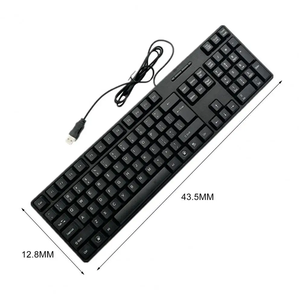 

GOOD Keyboard English/Arabic/French/Spanish USB Wired Silent Keyboard Waterproof 104 Keys Keyboard for Desktop Computer PC
