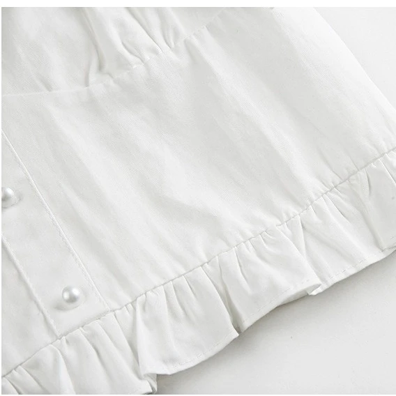 

Puff Sleeve Short Sleeve Square Collar Shirts Summer 2021 Design Retro Korean Short Top Blouses Simple Casual Femme Blusas