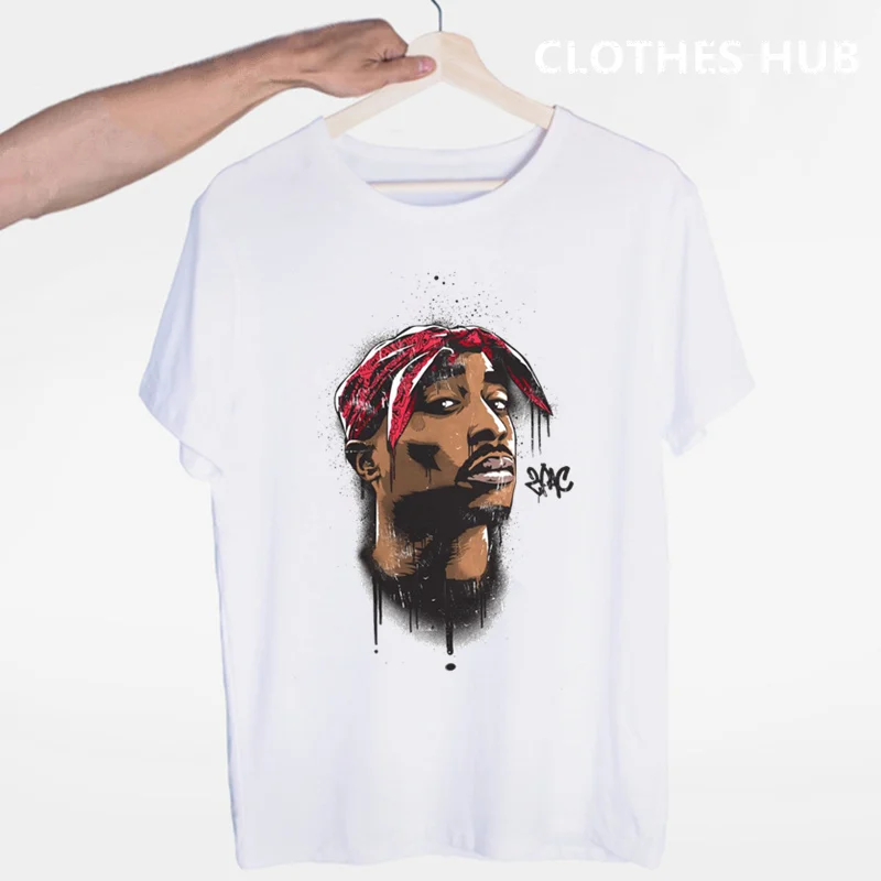 Футболка Tupac 2pac в стиле хип хоп с Swag уличная одежда Харадзюку футболка круглым