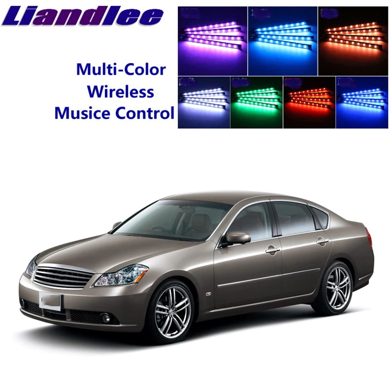

LiandLee Car Glow Interior Floor Decorative Seats Accent Ambient Neon light For NissanFuga Fuga Y50 2004~2009