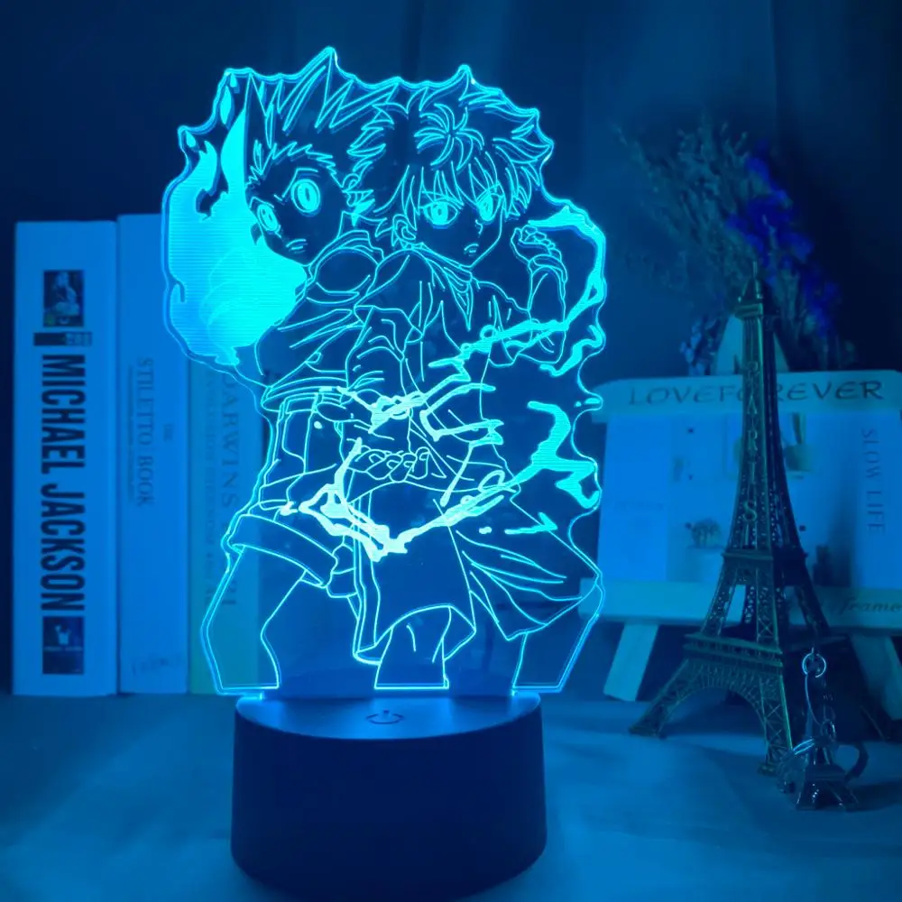 3d-ночник с фигуркой Gon and Killua ночсветильник в стиле аниме Hunter X декоративный