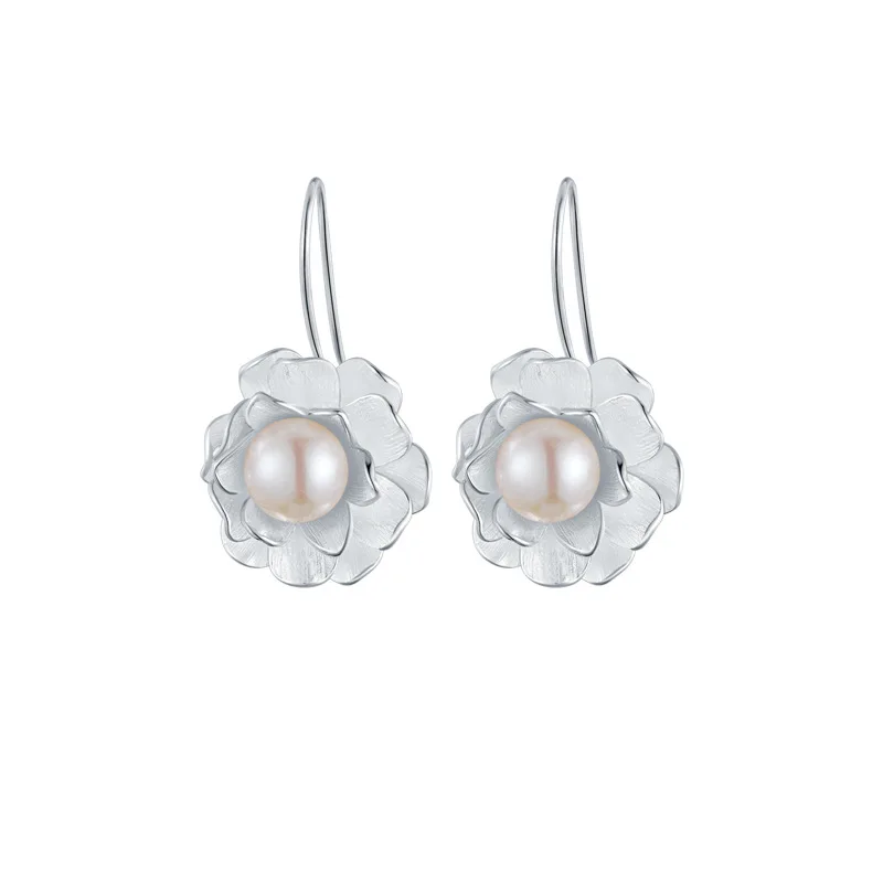 

Silver Artificial Freshwater Pearls Women's Earrings Jewelry 925 Silver Earrings Accessories