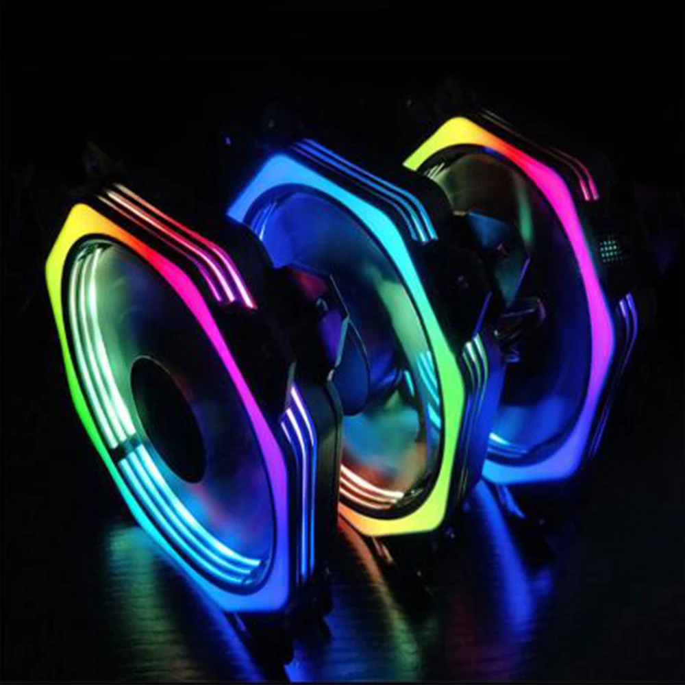 Вентилятор охлаждения 120 мм RGB для ПК вентилятор регулируемый Цвет компьютера