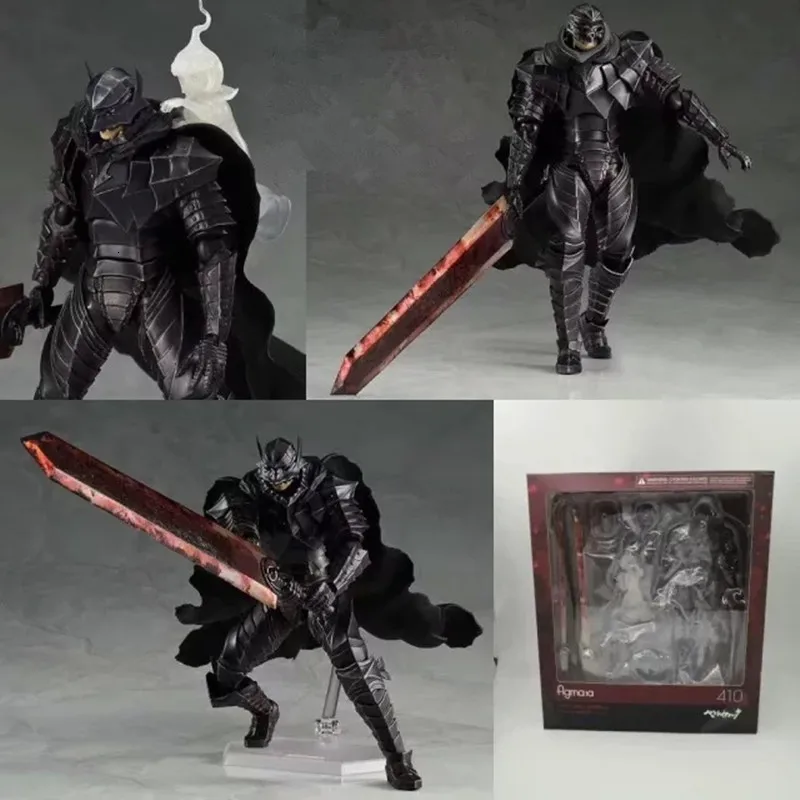 Berserk Figma 410 черная фигурка фехтовальщика Коллекционная модель игрушки 22 см с розничной коробкой для подарков