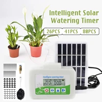 diy sets intelligent garden automatic watering device solar energy chargingpotted plant drip irrigation water pump timer system