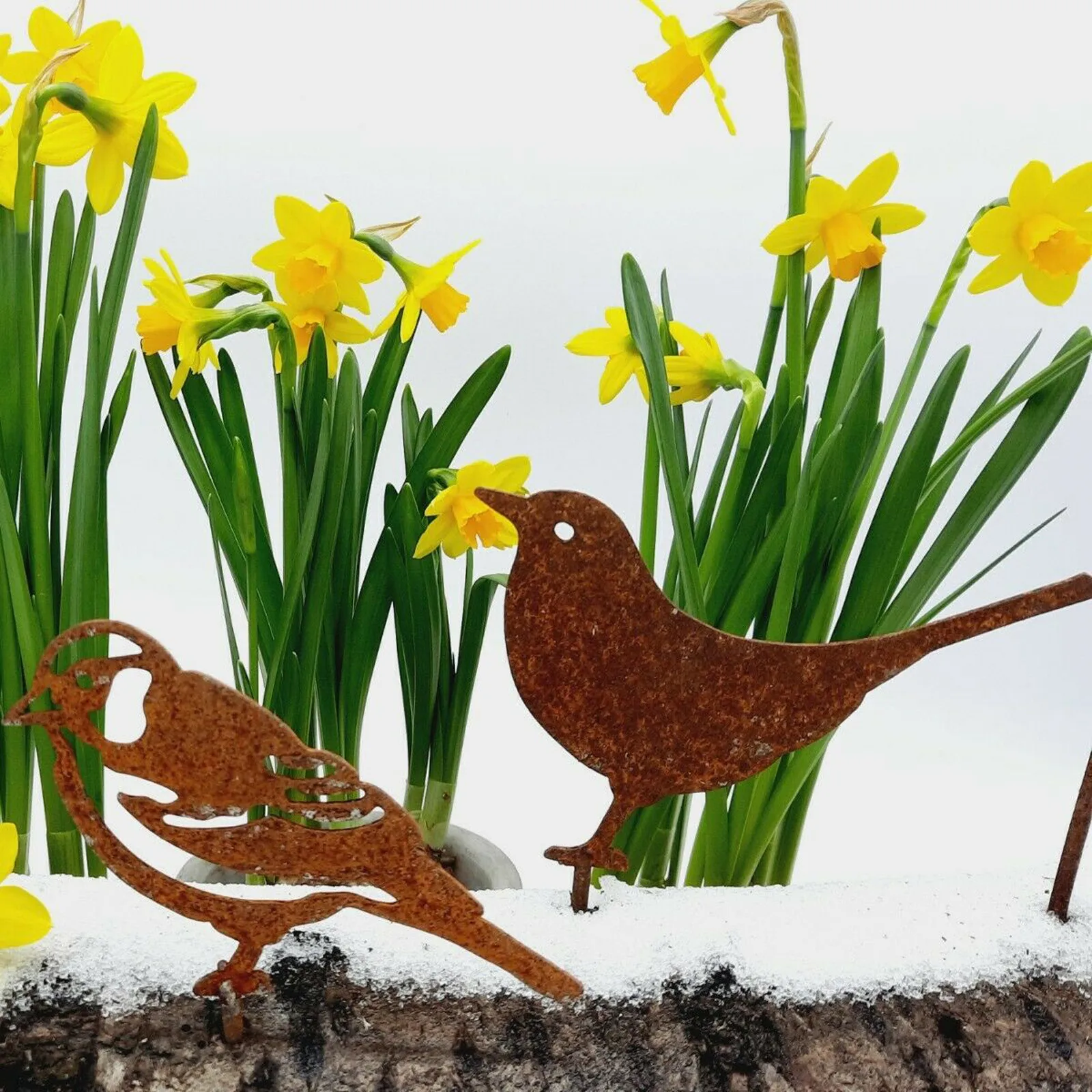 Украшение для сада уличный металлический садовый светильник в виде птиц Робин