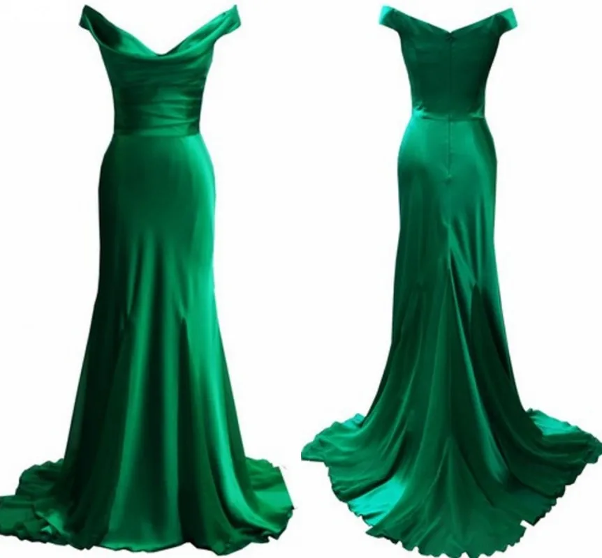

Green Cowl Neck Straps Mermaid Formal Evening Dress 2021 Fashion Silk Satin Long Women Prom Party Gowns Vestidos De Feast