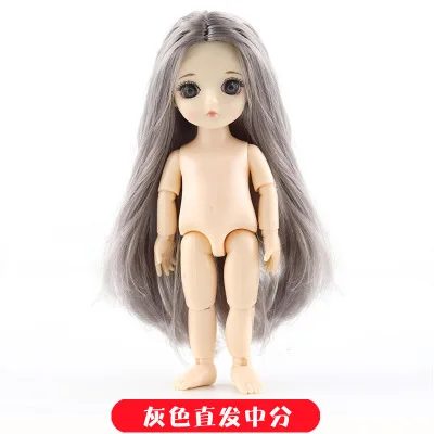 Gray distribution ty 13 подвижных шарнирных 15 см 1/12 BJD куклы игрушки BJD Детская кукла Обнаженная Женская мода тела Куклы Игрушки для девочек подарок нормальная кожа - Цвет: Gray distribution ty