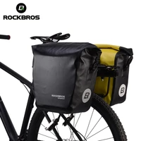 rockbros bicycle bike bag waterproof rear rack tail seat bag cycling mtb bag trunk pack 10 18l portable pannier bike accessories