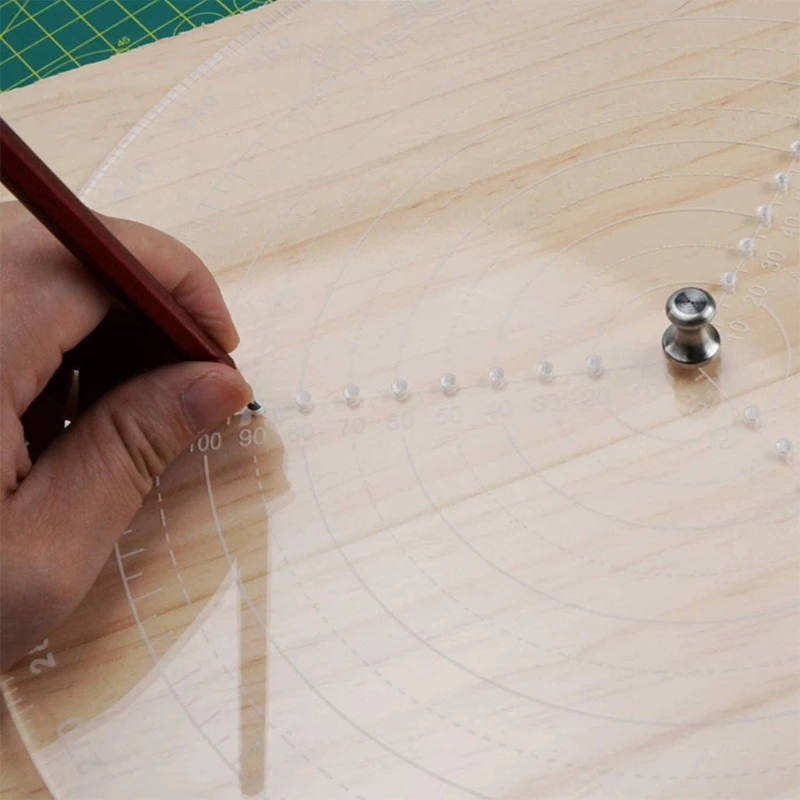 

Токарный круглый центробежный прибор для деревообработки компас инструмент для рисования акриловые точные весы центрирующая линейка 20/30 с...