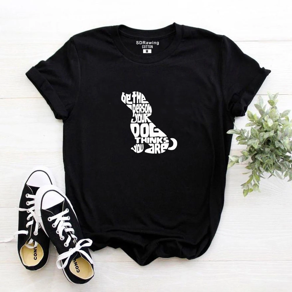 Футболка с принтом собаки футболка изображением животного будьте человеком ваша