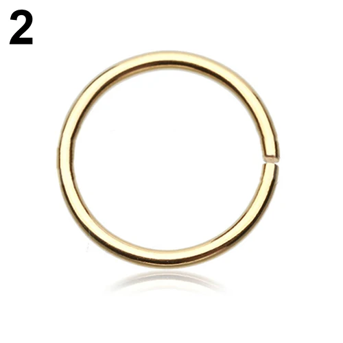 Кольцо с открытым кольцом 6 мм 8 10 из тонкой стали для носа и губ Тип C кольцо