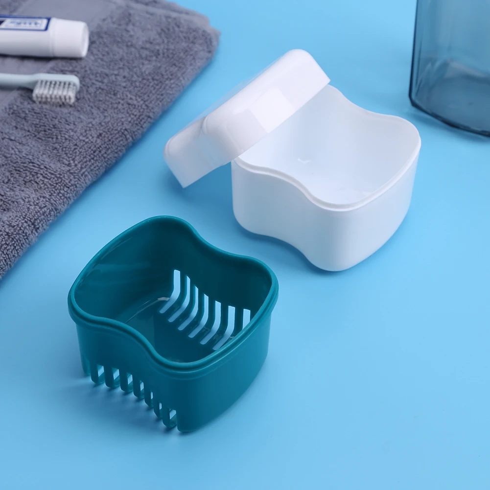 

Denture Box Bathroom Denture Cup False Tooth Holder Mouthguard Cleaning Container Dental Retainer Organizer Storage Case
