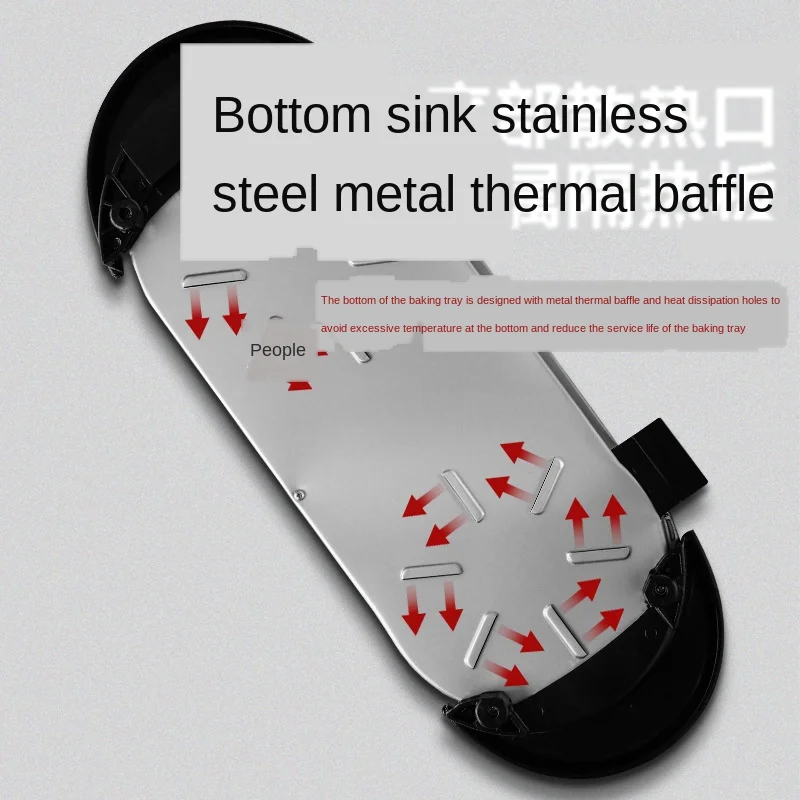 

Electric baking pan multi-function electric baking oven indoor baking shabu integrated pot mandarin duck non-smoking 110V