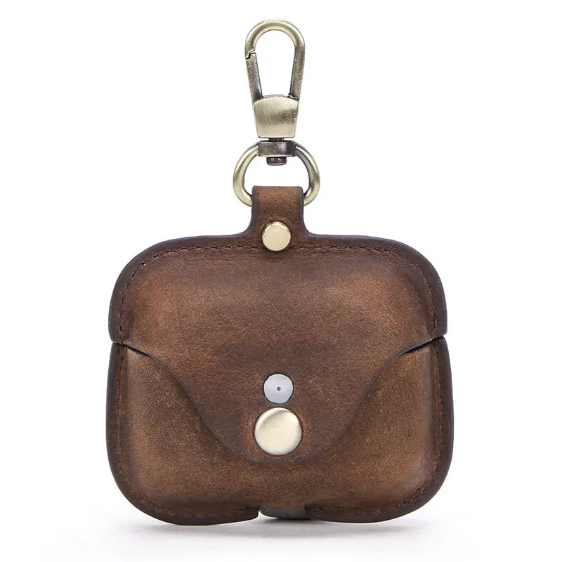 

Funshion Lab leather wireless earphone skin protective cover case For Airpods Pro Air 3 case with keychain Headphone cover