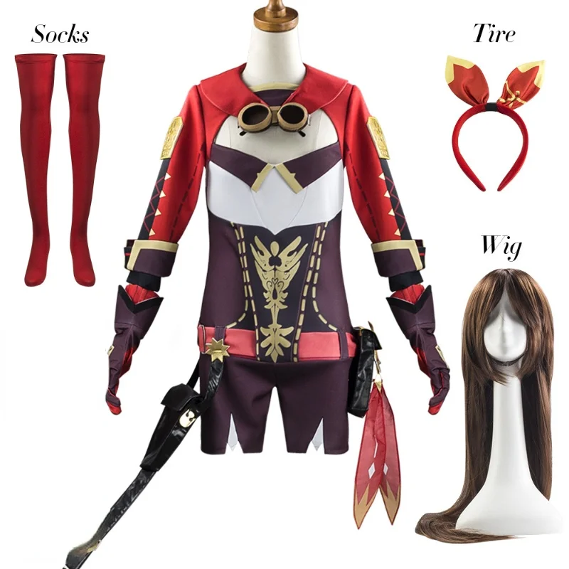 

Game Genshin Impact Cosplay Costumes Bodysuit Wig Shoes Amber Knights of The West Wind Cosplay Anime Halloween Christmas