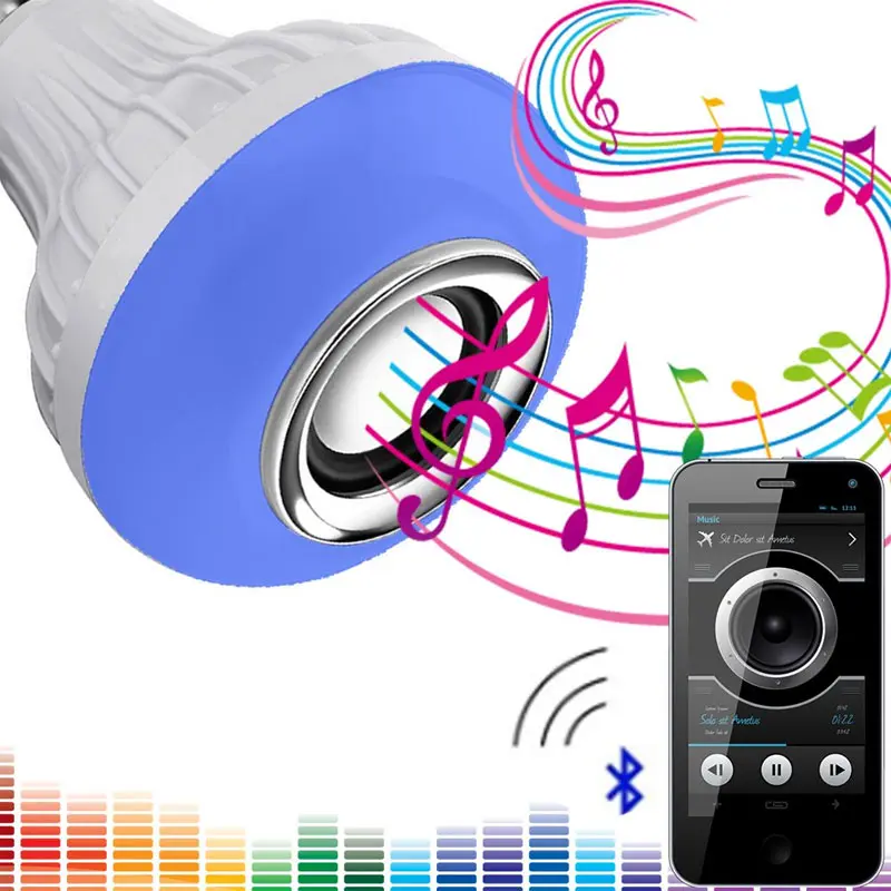 BRELONG светодиодный лампы Bluetooth Динамик 6 Вт E27 RGB сменный светильник Беспроводной