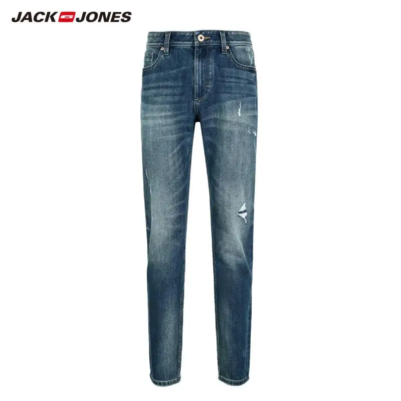 JackJones зимние мужские хлопковые классные потертые повседневные джинсы мужская одежда 218432512