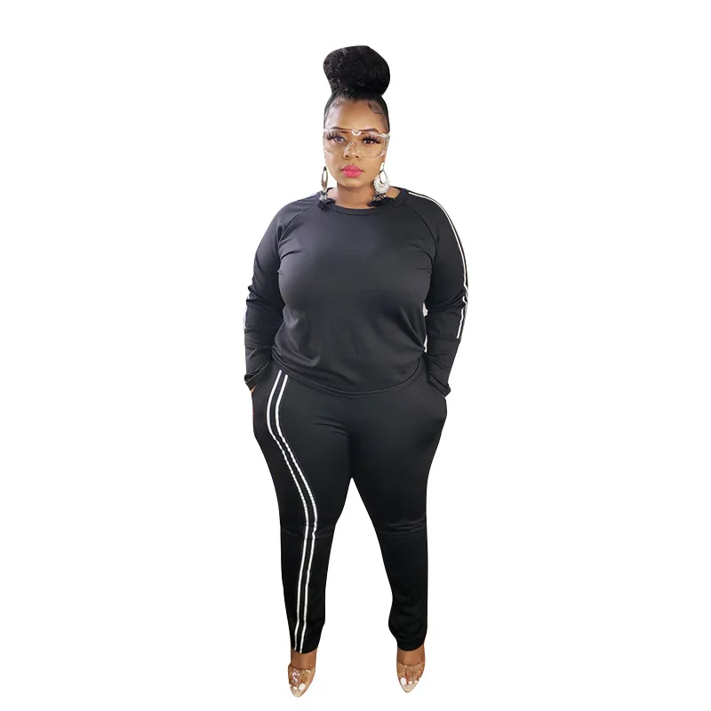 

Women Fashion Two Piece Set Plus Size Set 3XL 4XL 5XL Plus Size Conjuntos Feminino Conjunto De Dos Piezas De Moda Para Mujer