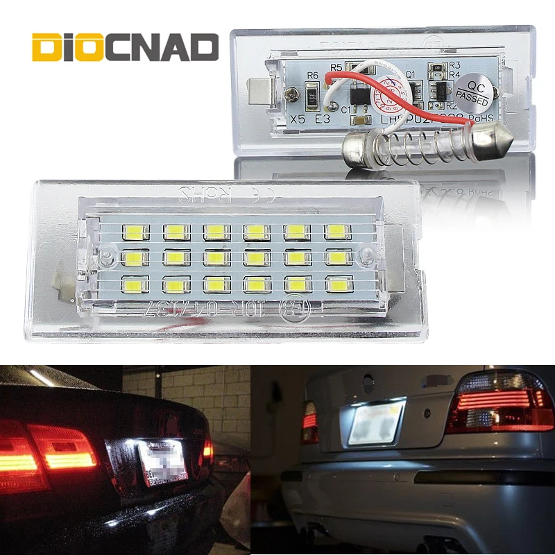 

2pcs LED License Plate Light Number Lamp Bulb Canbus For BMW X3 E83 X5 E53