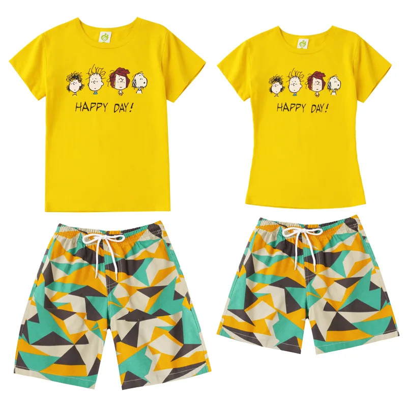 

Family Matching Clothes Father Son Mother Daughter clothing tshirt daddy mommy and me clothes baby boy girl cotton T-shir