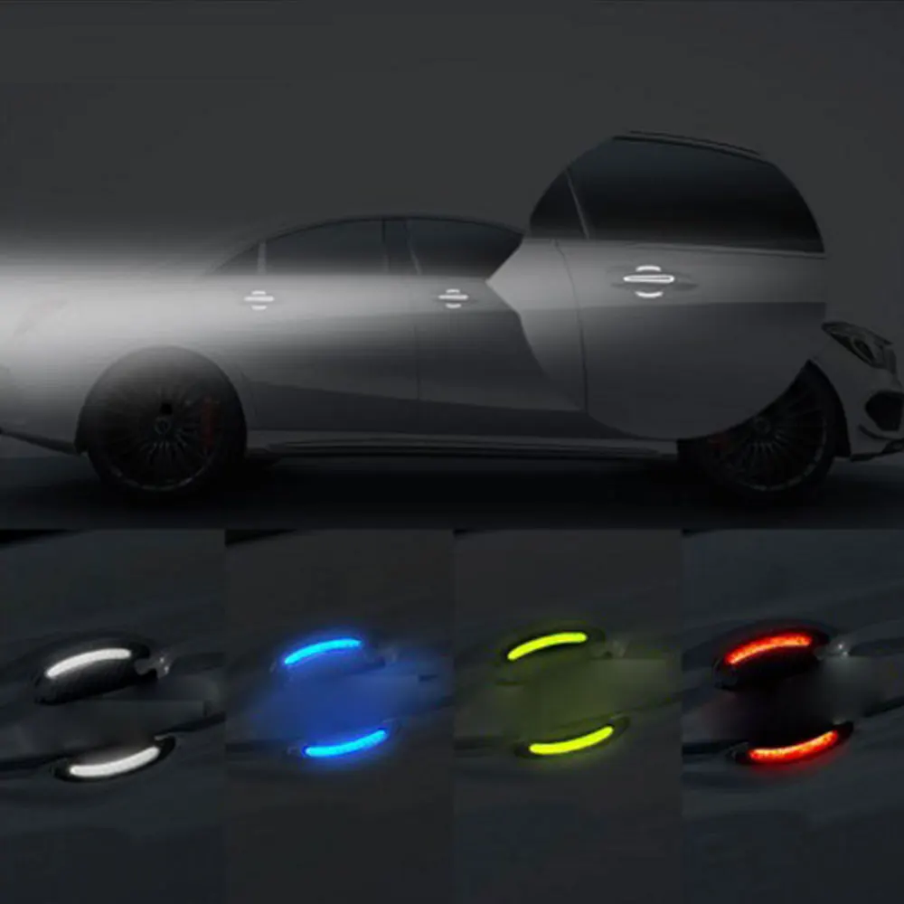 Светоотражающая наклейка на дверную ручку автомобиля универсальная защитная