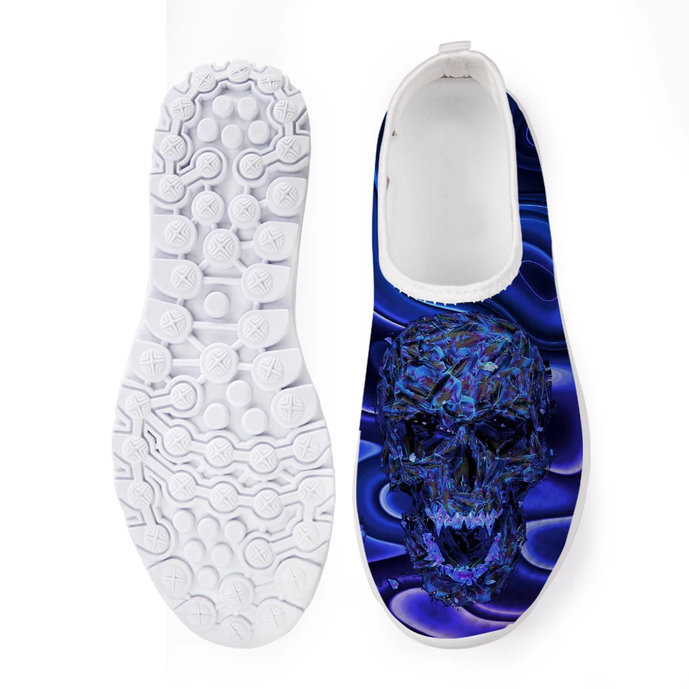 

Skull Pattern Loafers Women Sneakers Breathable Mesh Running Shoes For Women Lightweight Sneakers Plus Size Slip On Shoes Women
