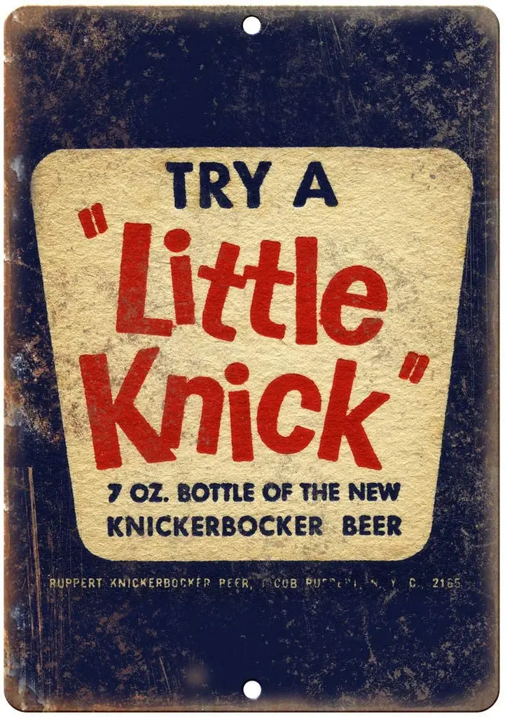 

Knickerbocker Beer Ruppert Vintage Ad 12" x 9" Retro Look Metal Sign E334