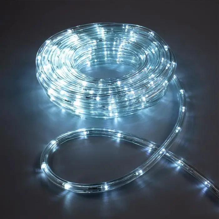 LED шнур 10 мм круглый м чейзинг 2W LED/м 24 220V с контр. 8р БЕЛЫЙ|Светодиодные ленты| |