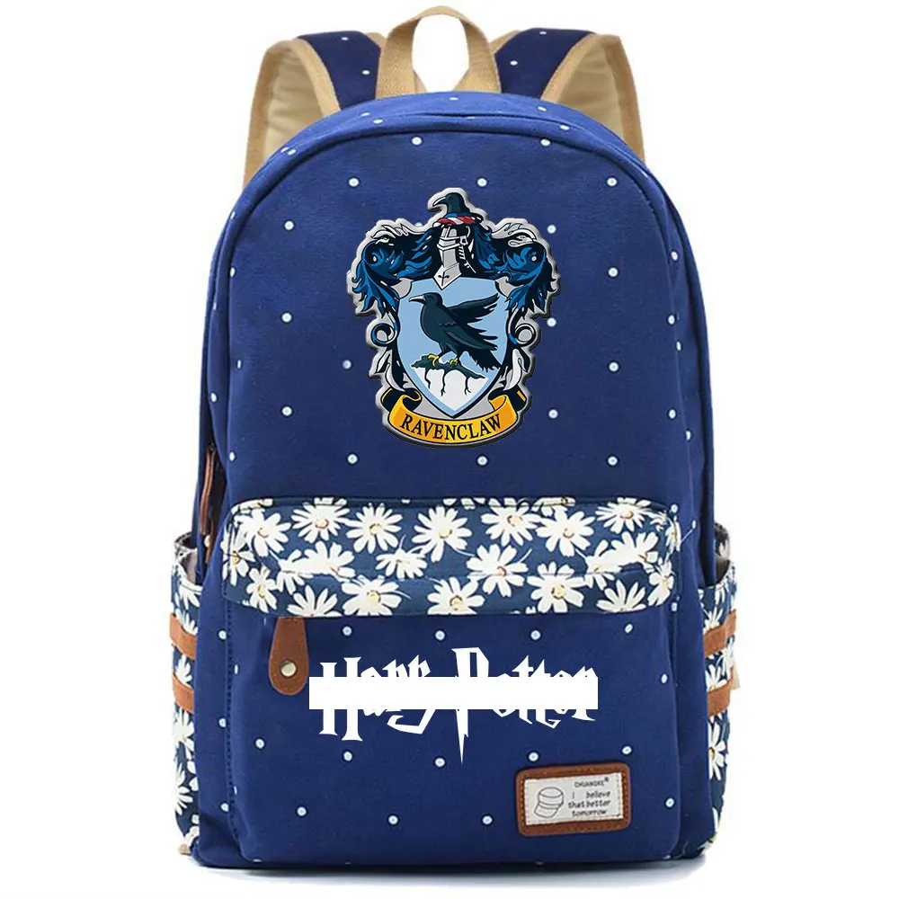 F0301 Горячая Волшебная школа Ravenclaw Орел детская школьная сумка для девочек Женская сумка рюкзак для подростков холщовый женский рюкзак