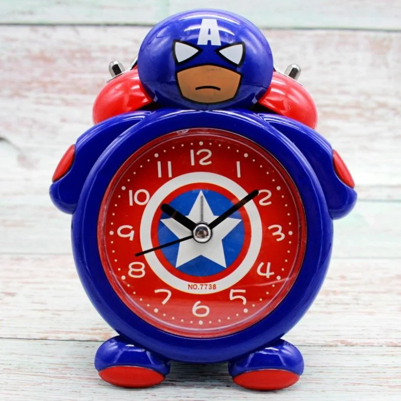 

2021 Marvel Spider-Man wall clock electronic smart luminous timer wake up children's desktop alarm clock bedroom decoration